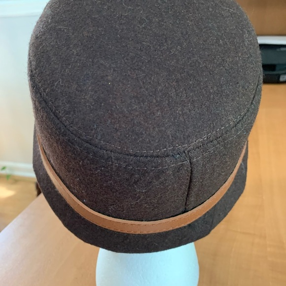 Hat fedora felt woman’s brown strap - Picture 5 of 5